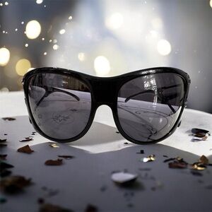 Versace Methuselah Black Oversized Sunglasses